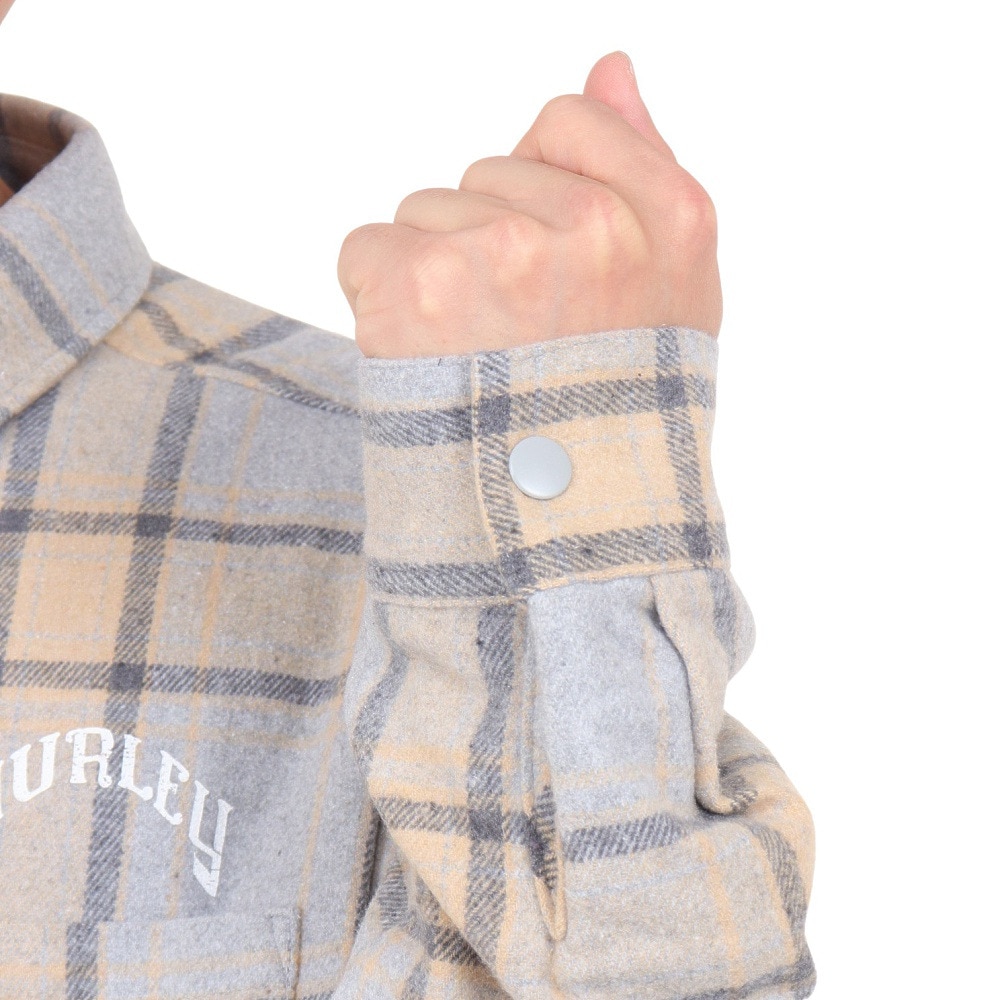 ハーレー（HURLEY）（メンズ）QUILTED フランネルシャツ 23MWV2200003-GRY