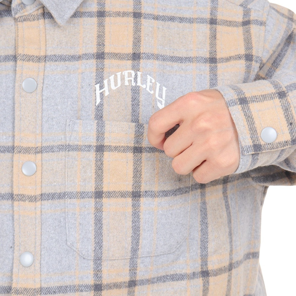 ハーレー（HURLEY）（メンズ）QUILTED フランネルシャツ 23MWV2200003-GRY