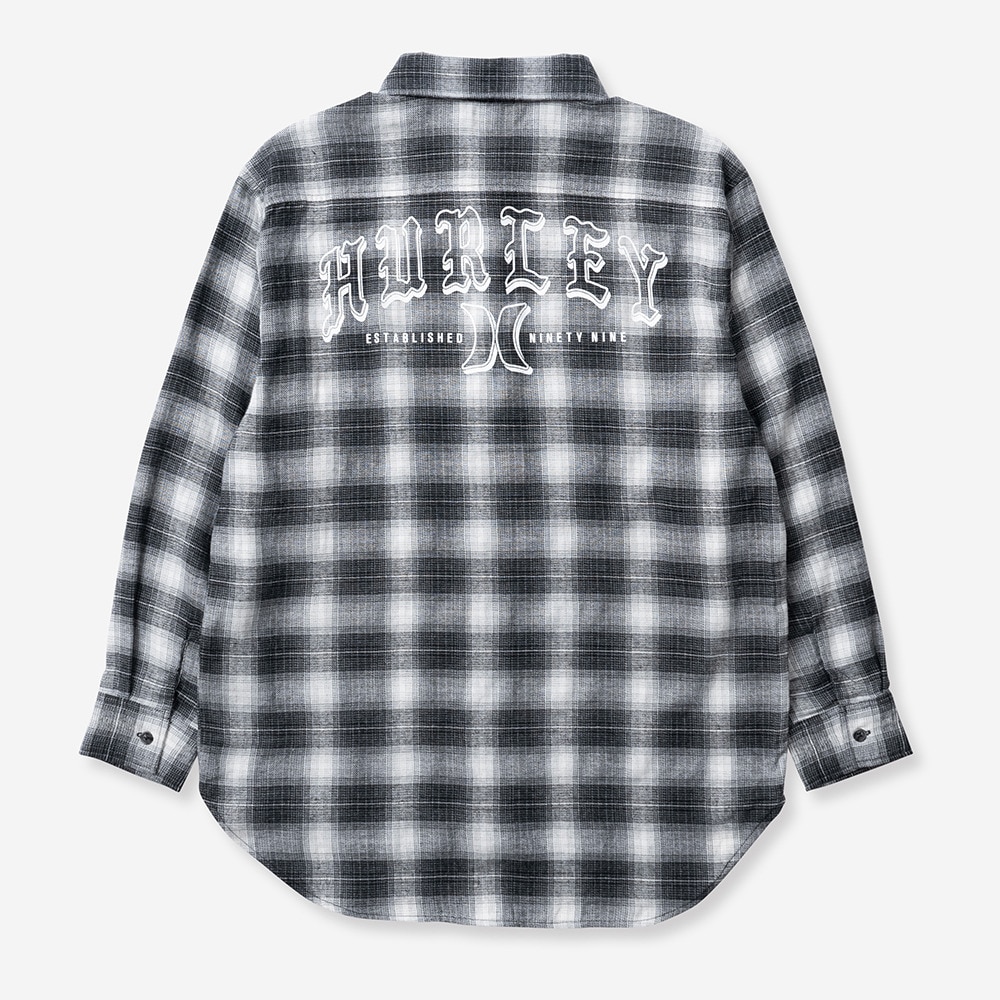 ハーレー（HURLEY）（メンズ）ARC ロゴ フランネルシャツ 23 MWV2200004-BLK