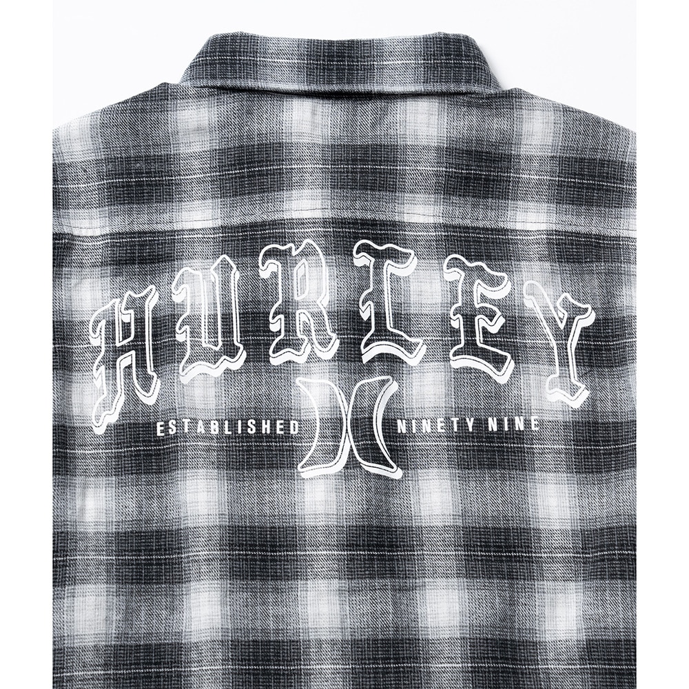 ハーレー（HURLEY）（メンズ）ARC ロゴ フランネルシャツ 23 MWV2200004-BLK