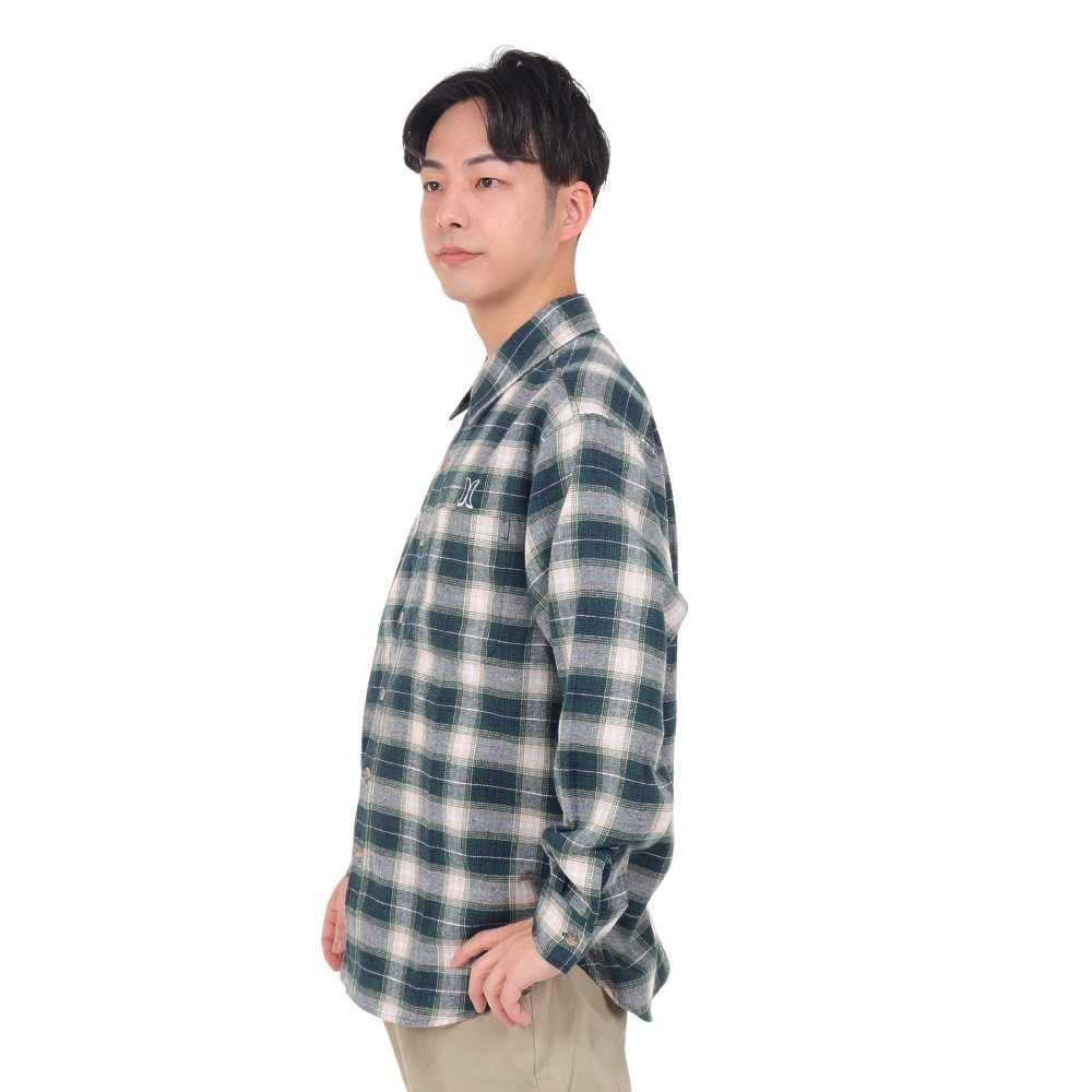 ハーレー（HURLEY）（メンズ）ARC ロゴフランネルシャツ 23MWV2200004-GRN