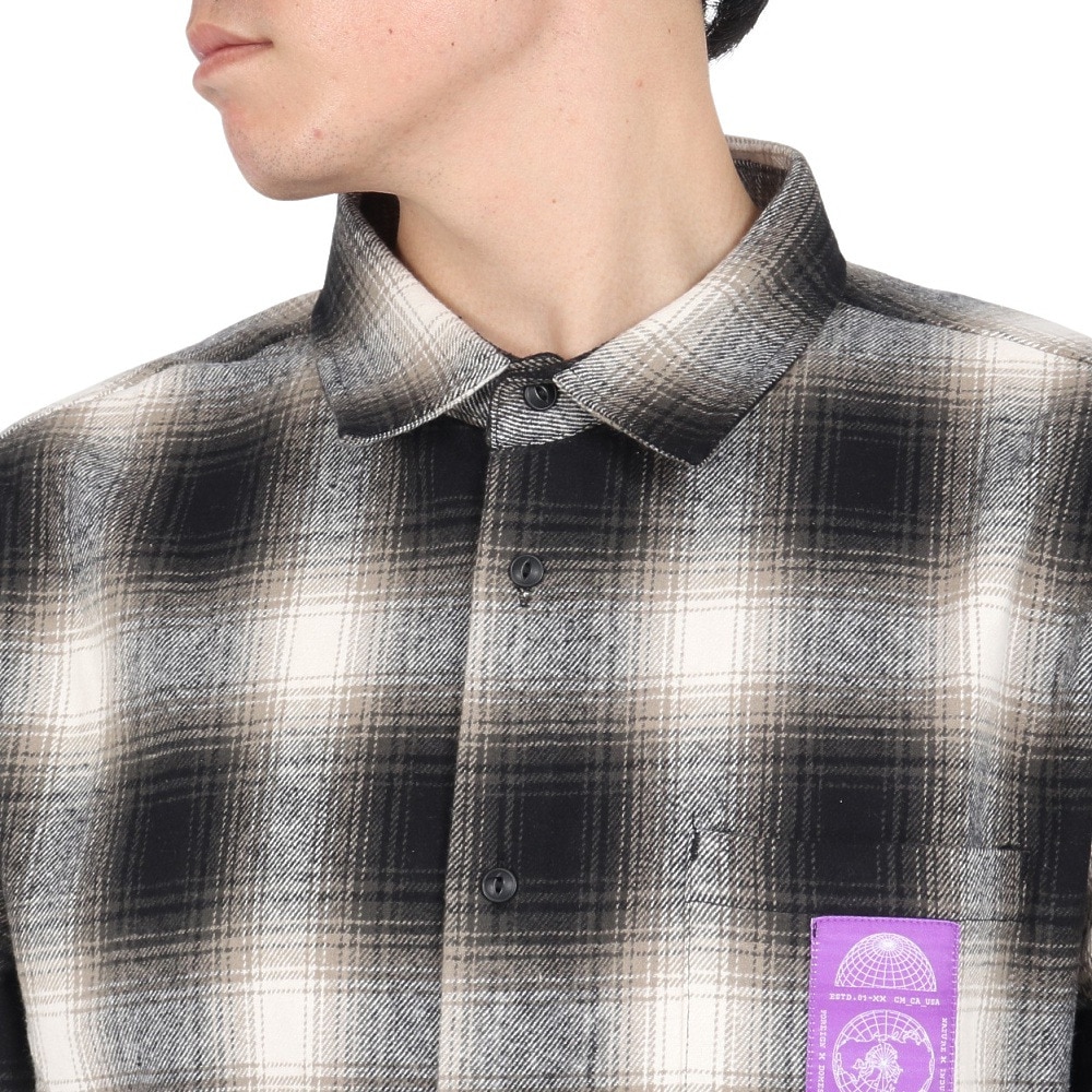 ルーカ（RVCA）（メンズ）GLOBAL COMESTIC SHIRTS 長袖シャツ BE042111 BLK