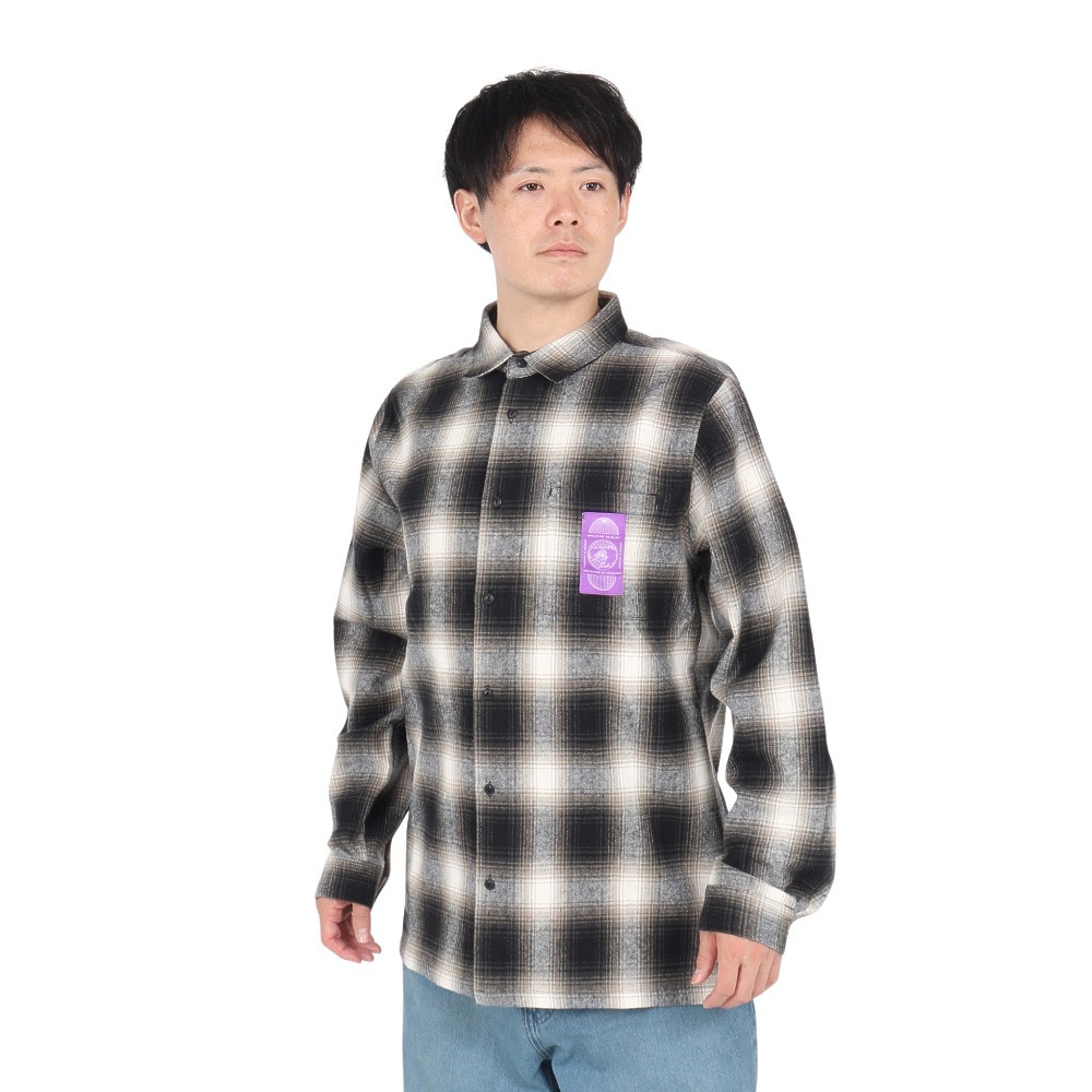 ルーカ（RVCA）（メンズ）GLOBAL COMESTIC SHIRTS 長袖シャツ BE042111 BLK