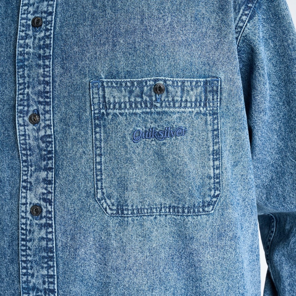 クイックシルバー（Quiksilver）（メンズ）SHORE WASH シャツ ダンガリー 25SPQSH251001BLU