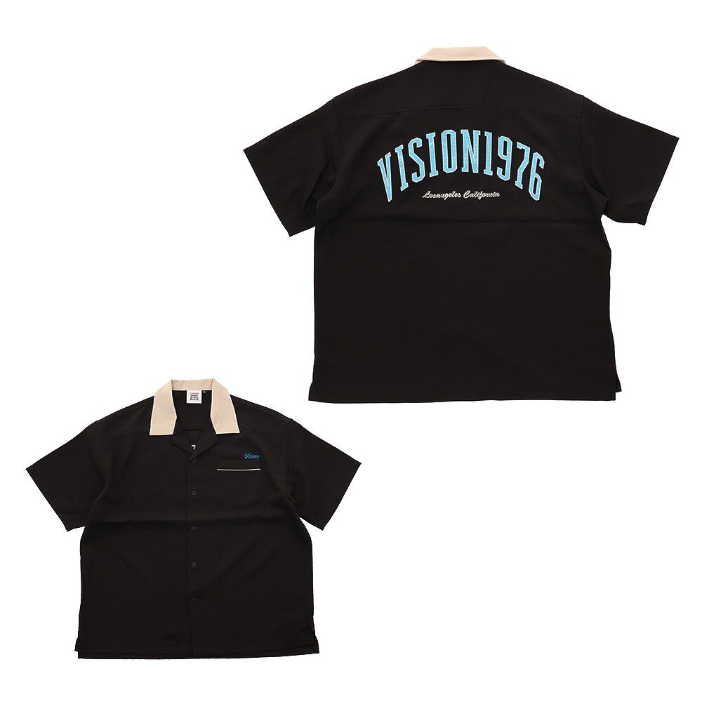  ワッペンボーリングシャツ 1505055-01 BLK