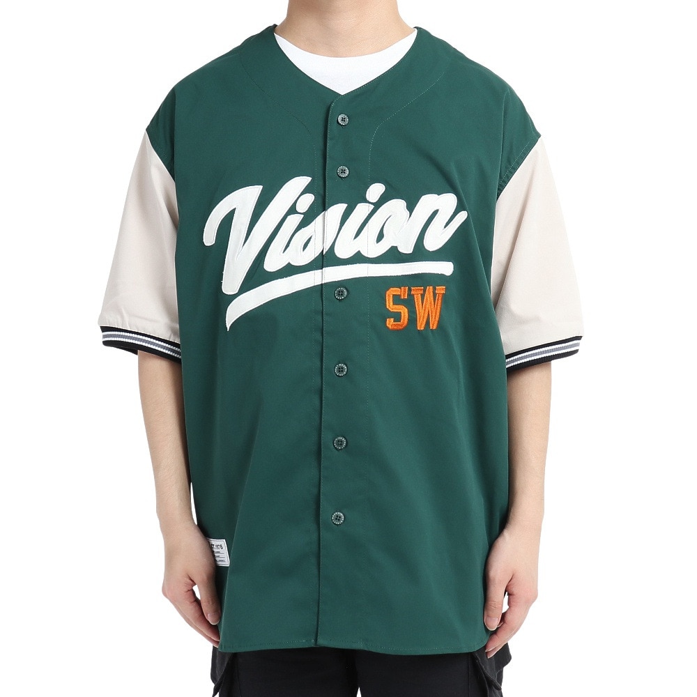 ヴィジョン（VISION）（メンズ）VISIONベースボール半袖シャツ 2505042-52 GRN