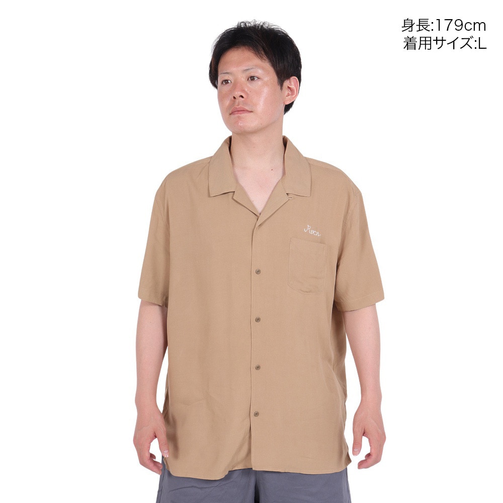 ルーカ（RVCA）（メンズ）シャツ 半袖 ベージュ LOOSE BOWLING ショートスリーブ シャツ BE041129 BGE