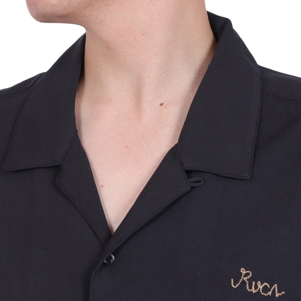 ルーカ（RVCA）（メンズ）シャツ 半袖 ブラック LOOSE BOWLING ショートスリーブシャツ BE041129 BLK