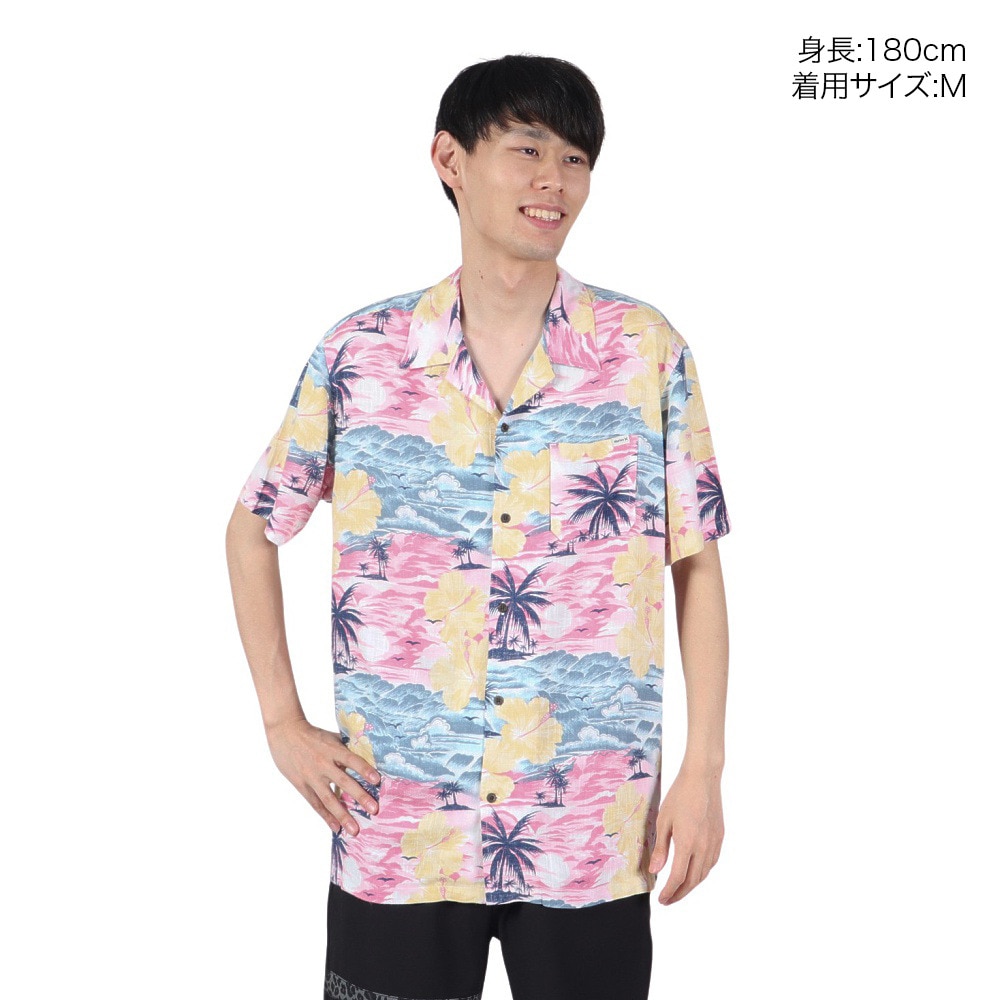ハーレー（HURLEY）（メンズ）リネン リンコン キャンプ ショートスリーブ シャツ MVS0005870-H6002