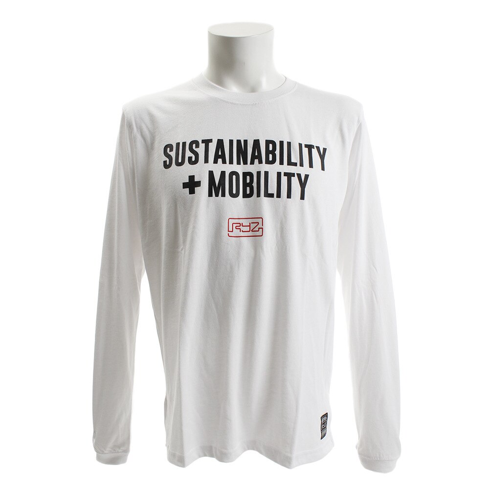  Tシャツ メンズ 長袖 PLUS 869R8CD3309 WHT 