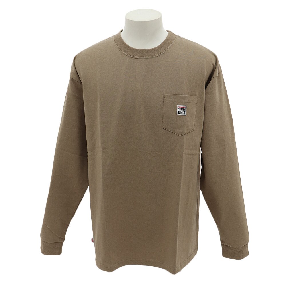 Tシャツ メンズ 長袖 米綿 9723140-35BEI