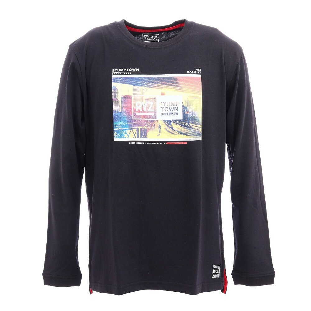  Tシャツ メンズ 長袖 PHOTO 869R9CD8734 BLK 