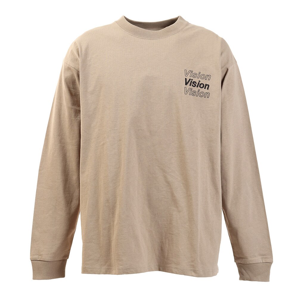  Tシャツ メンズ 長袖 ボタニカルフォトプリント 0323132-35BEI
