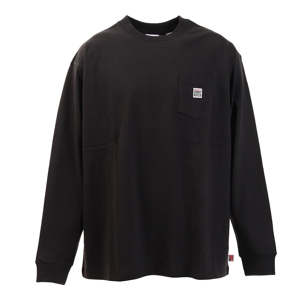  Tシャツ メンズ 長袖 USコットン 0323134-01BLK