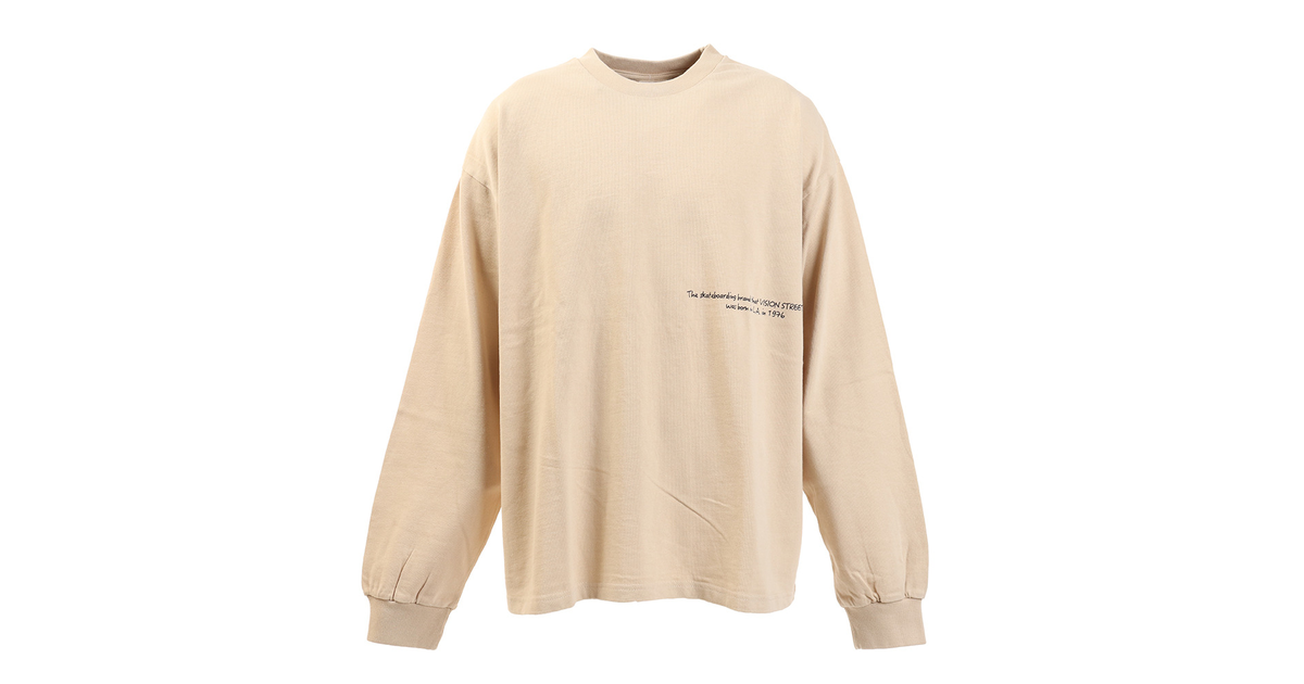 Tシャツ メンズ 長袖 スケボーイラスト 35bei Vision ヴィクトリア
