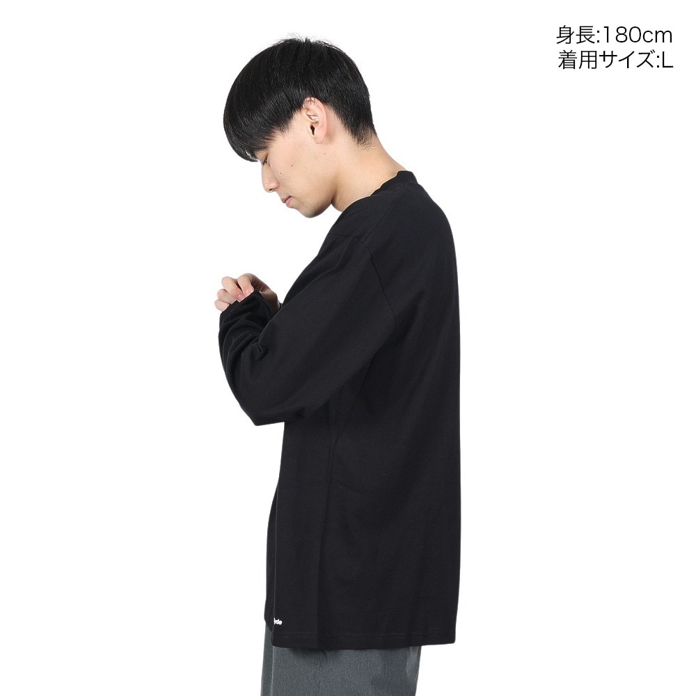 スライド（SLYDE）（メンズ）Tシャツ メンズ 長袖 スリーブポケット SL-ALL-004-BLK