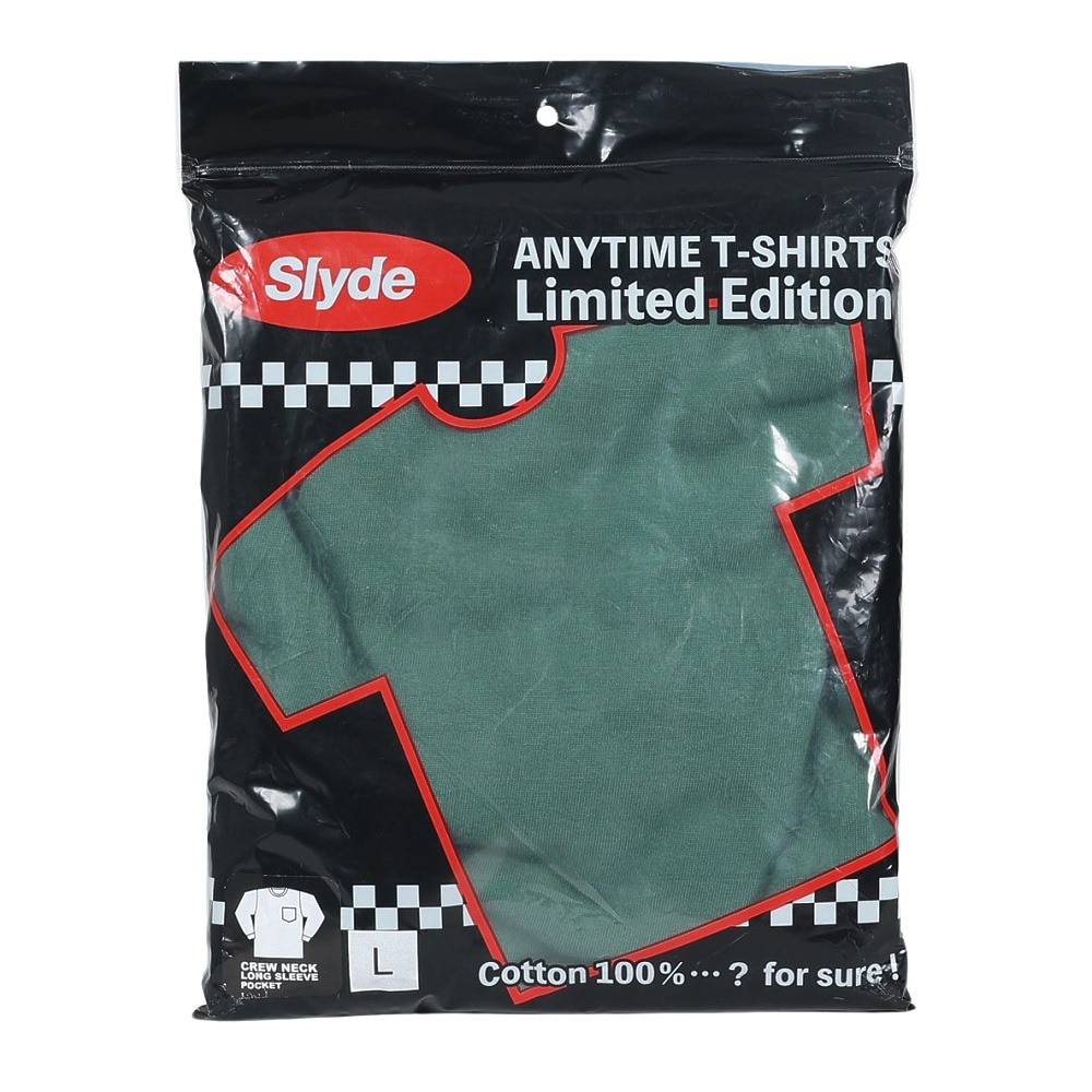 スライド（SLYDE）（メンズ）Tシャツ メンズ 長袖 スリーブポケット SL-ALL-004-GRN