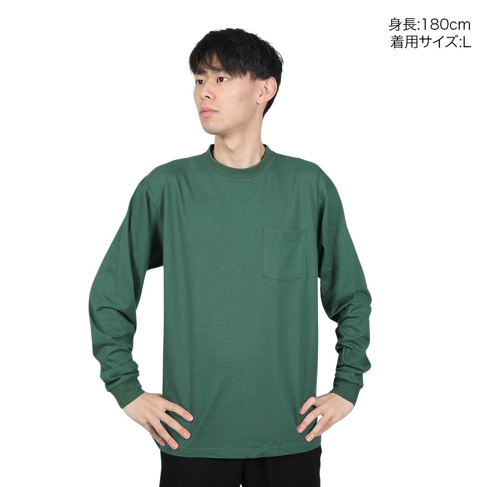スライド（SLYDE）（メンズ）Tシャツ メンズ 長袖 スリーブポケット SL-ALL-004-GRN