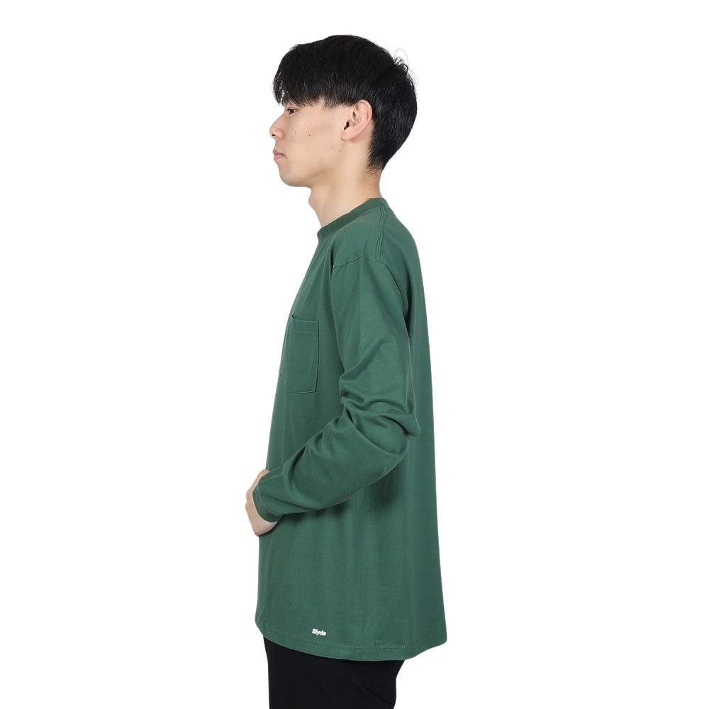 スライド（SLYDE）（メンズ）Tシャツ メンズ 長袖 スリーブポケット SL-ALL-004-GRN
