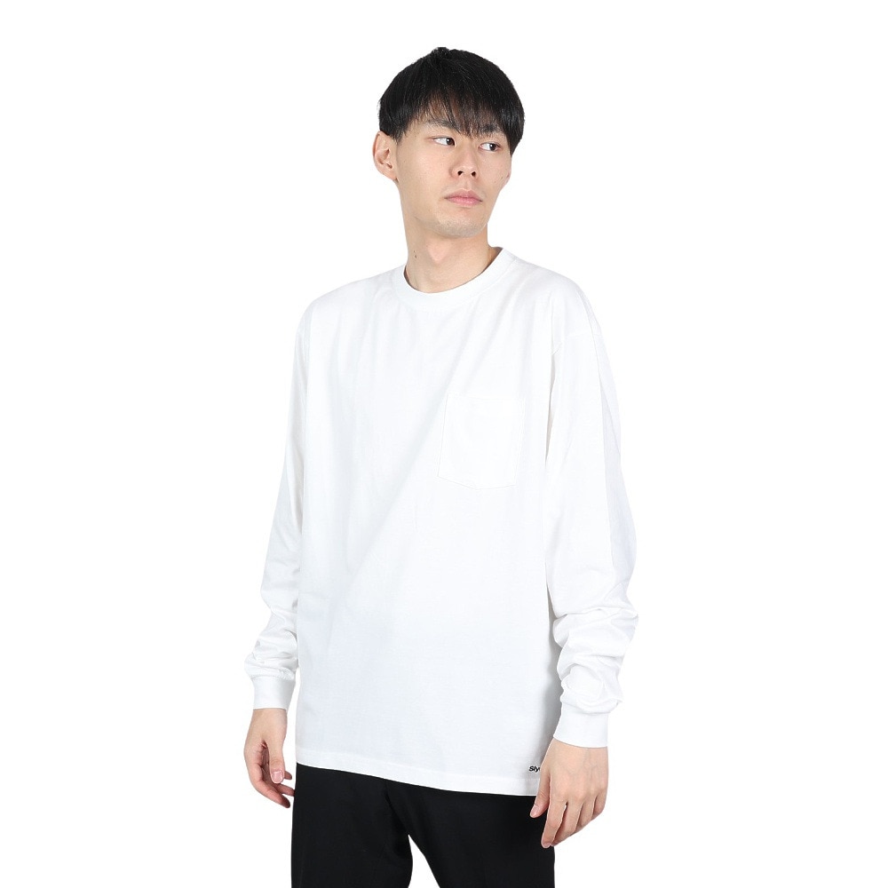 スライド（SLYDE）（メンズ）Tシャツ メンズ 長袖 スリーブポケット SL-ALL-004-WHT