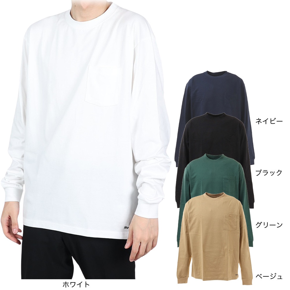 スライド（SLYDE）（メンズ）Tシャツ メンズ 長袖 スリーブポケット SL-ALL-004-BEG