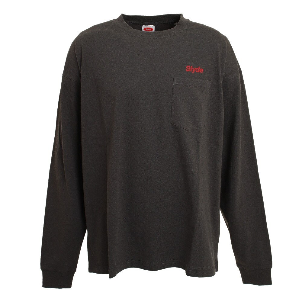 スライド（SLYDE）（メンズ）ビッグシルエット 長袖Ｔシャツ sl2021aw013-BLK