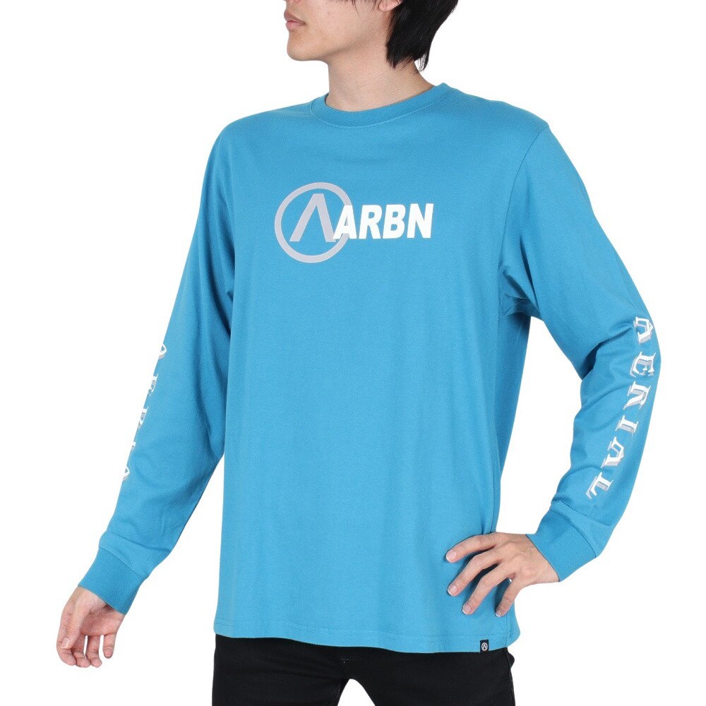 エアボーン（ARBN）（メンズ）LOGO 長袖シャツ 22S-ARBN-005LS-BLU