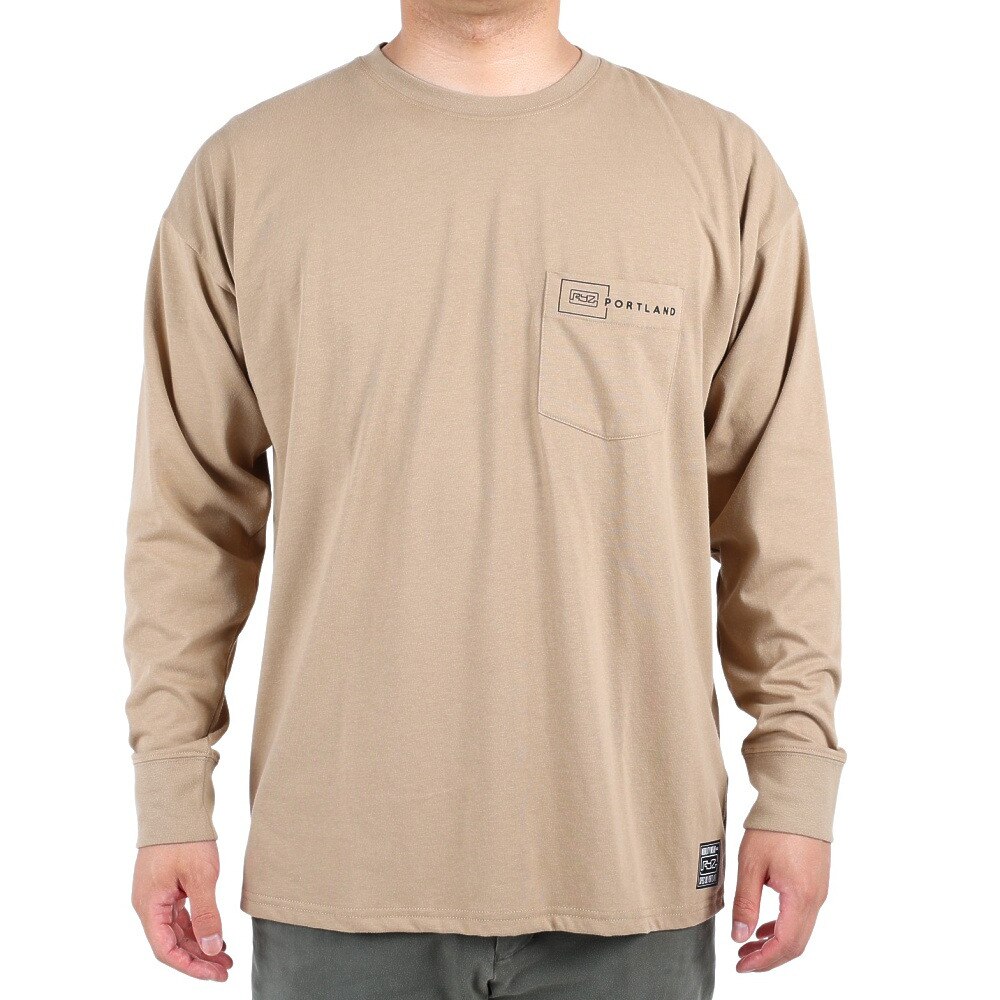 ライズ（RYZ）（メンズ）長袖Tシャツ メンズ ポケット RZ10CD22SS4109 BEG