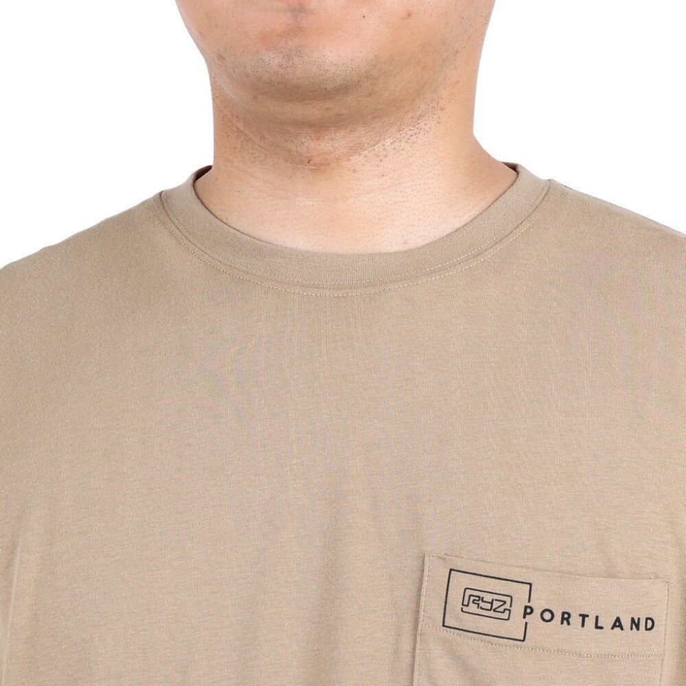 ライズ（RYZ）（メンズ）長袖Tシャツ メンズ ポケット RZ10CD22SS4109 BEG