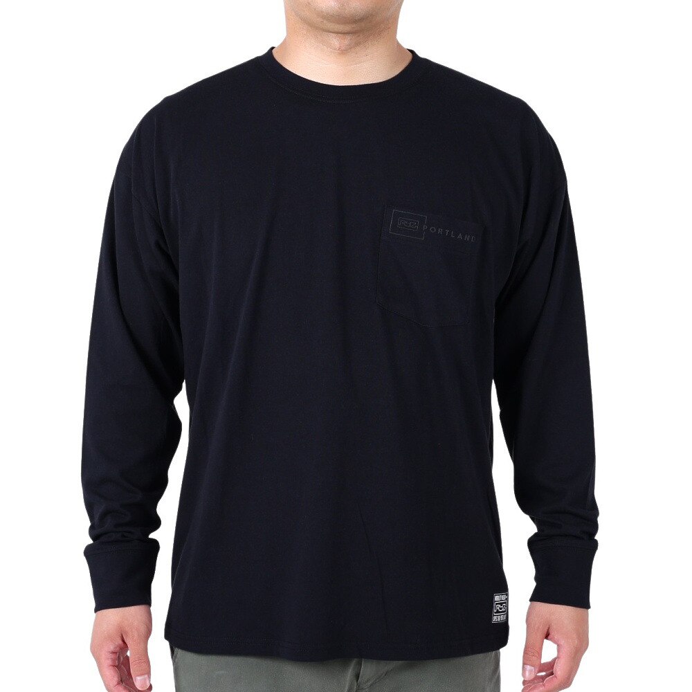 ライズ（RYZ）（メンズ）ポケット 長袖Tシャツ RZ10CD22SS4109 BLK★★★