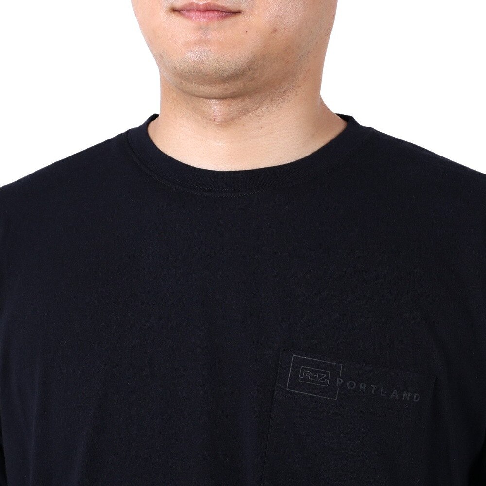 ライズ（RYZ）（メンズ）ポケット 長袖Tシャツ RZ10CD22SS4109 BLK