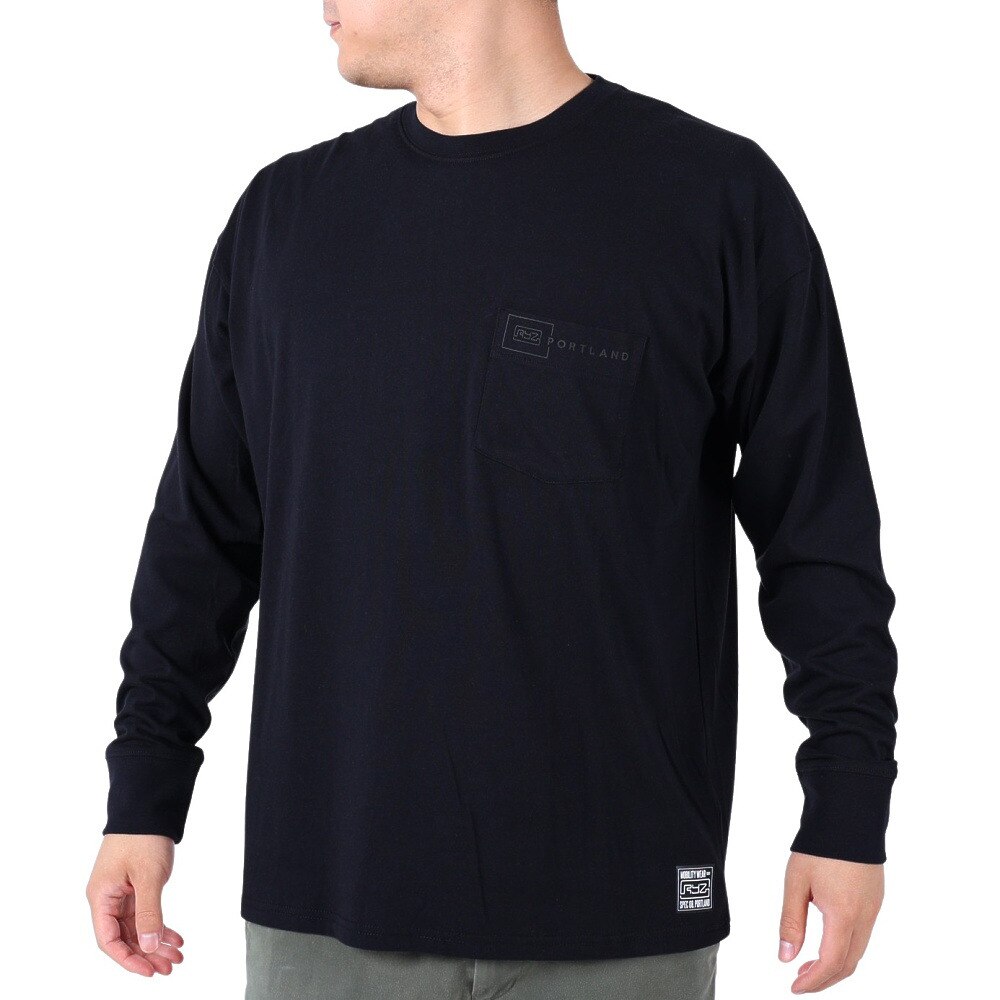 ライズ（RYZ）（メンズ）ポケット 長袖Tシャツ RZ10CD22SS4109 BLK★★★