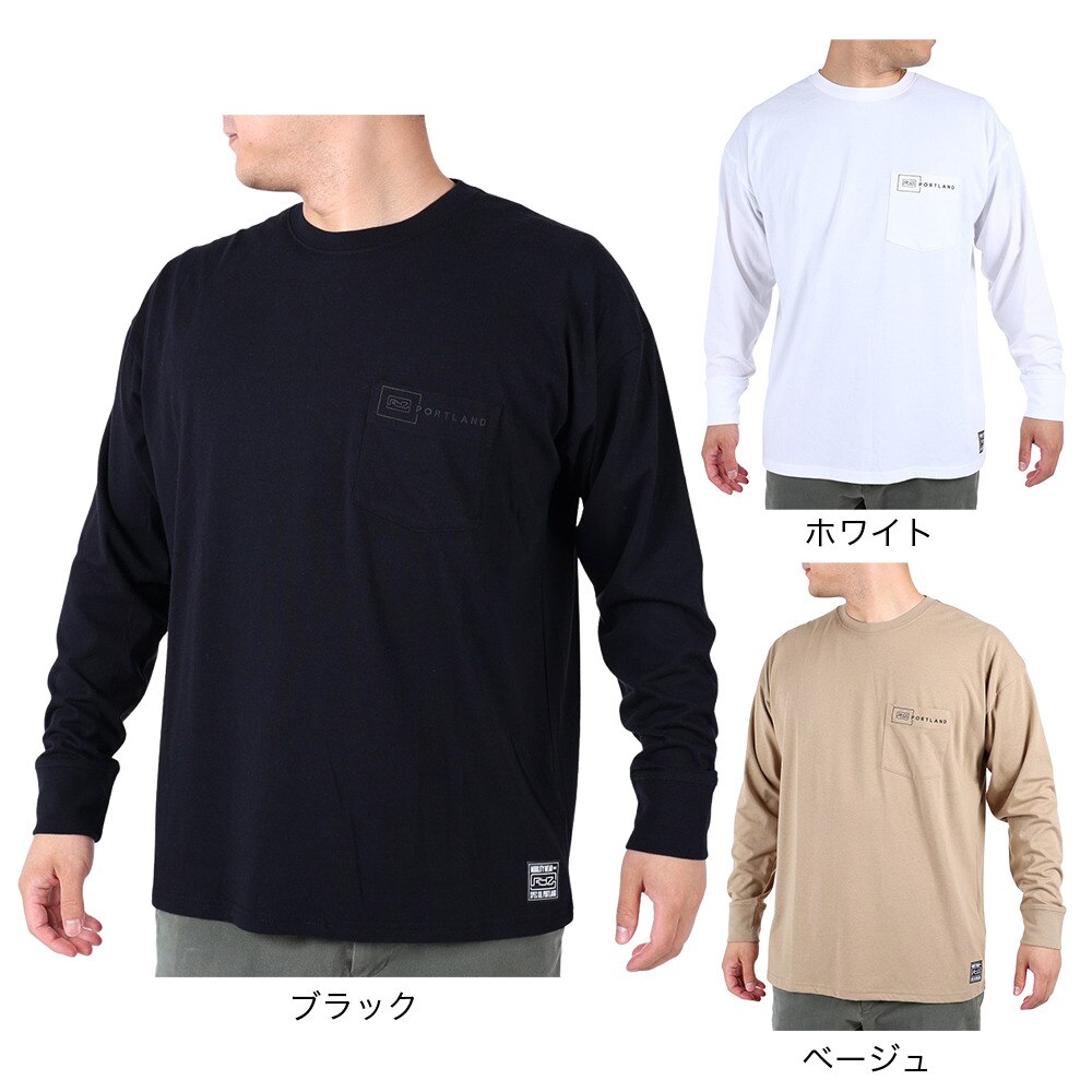 ライズ（RYZ）（メンズ）ポケット 長袖Tシャツ RZ10CD22SS4109 WHT