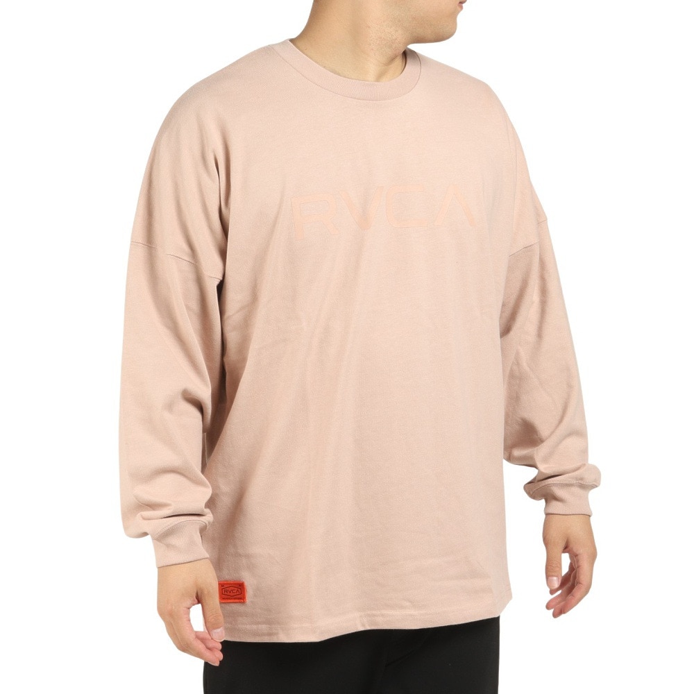 RVCA（メンズ）長袖 ロンT シンプル BIG RVCA LT ロングスリーブ ピンク BC042064 PAP