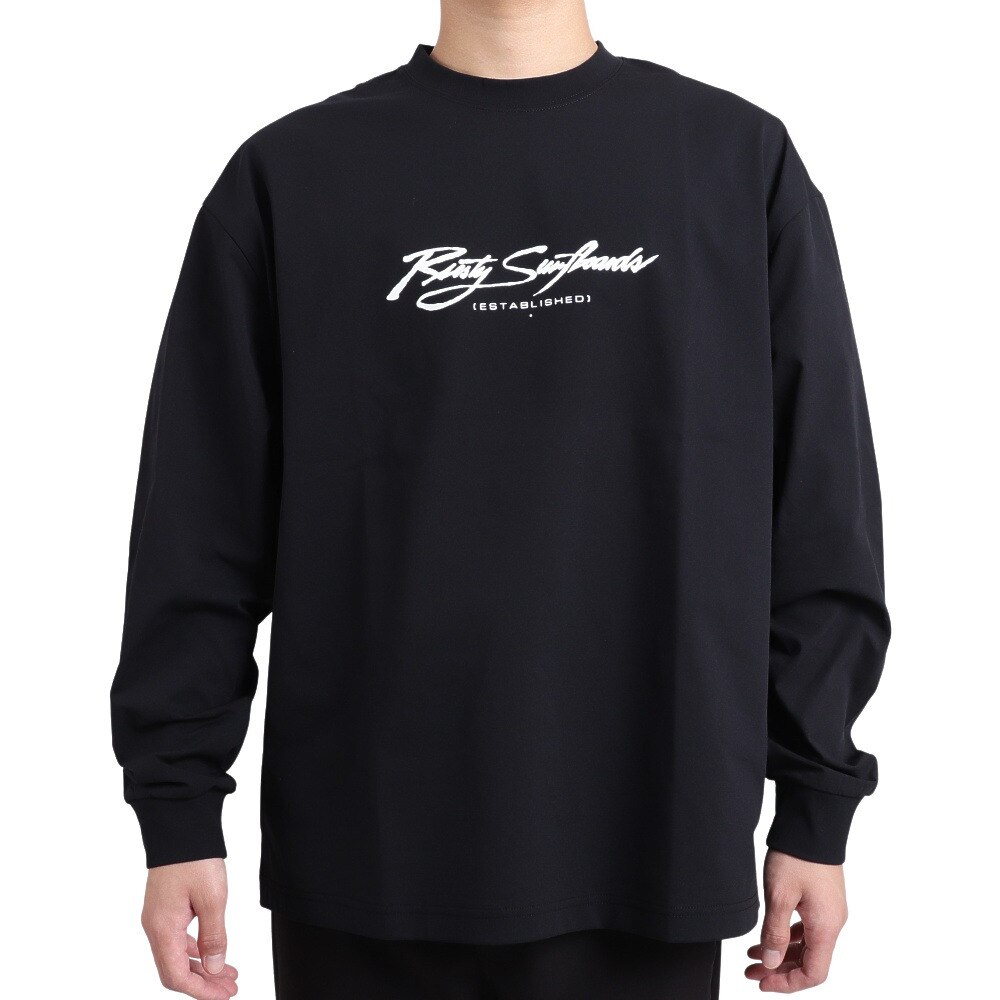 ラスティ（RUSTY）（メンズ）バックロゴ 長袖Tシャツ 932074BLK