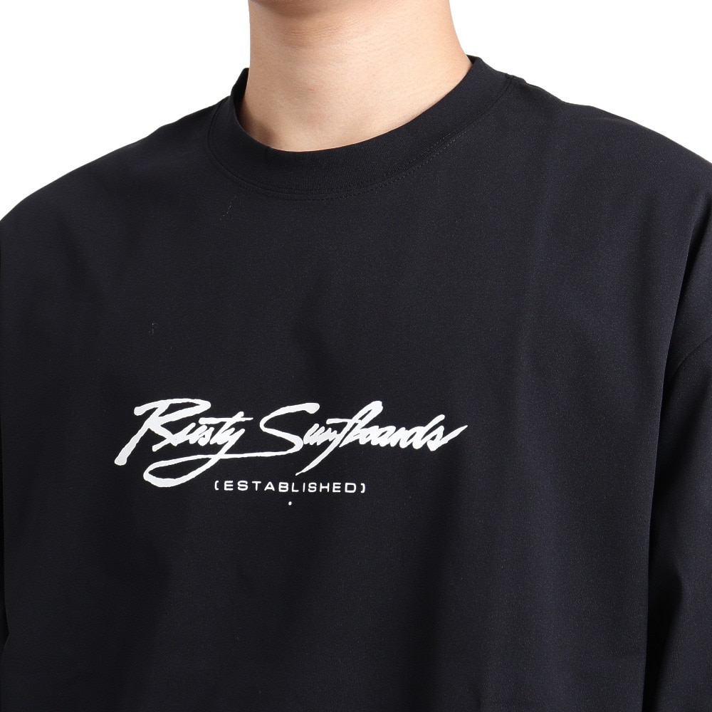 ラスティ（RUSTY）（メンズ）バックロゴ 長袖Tシャツ 932074BLK