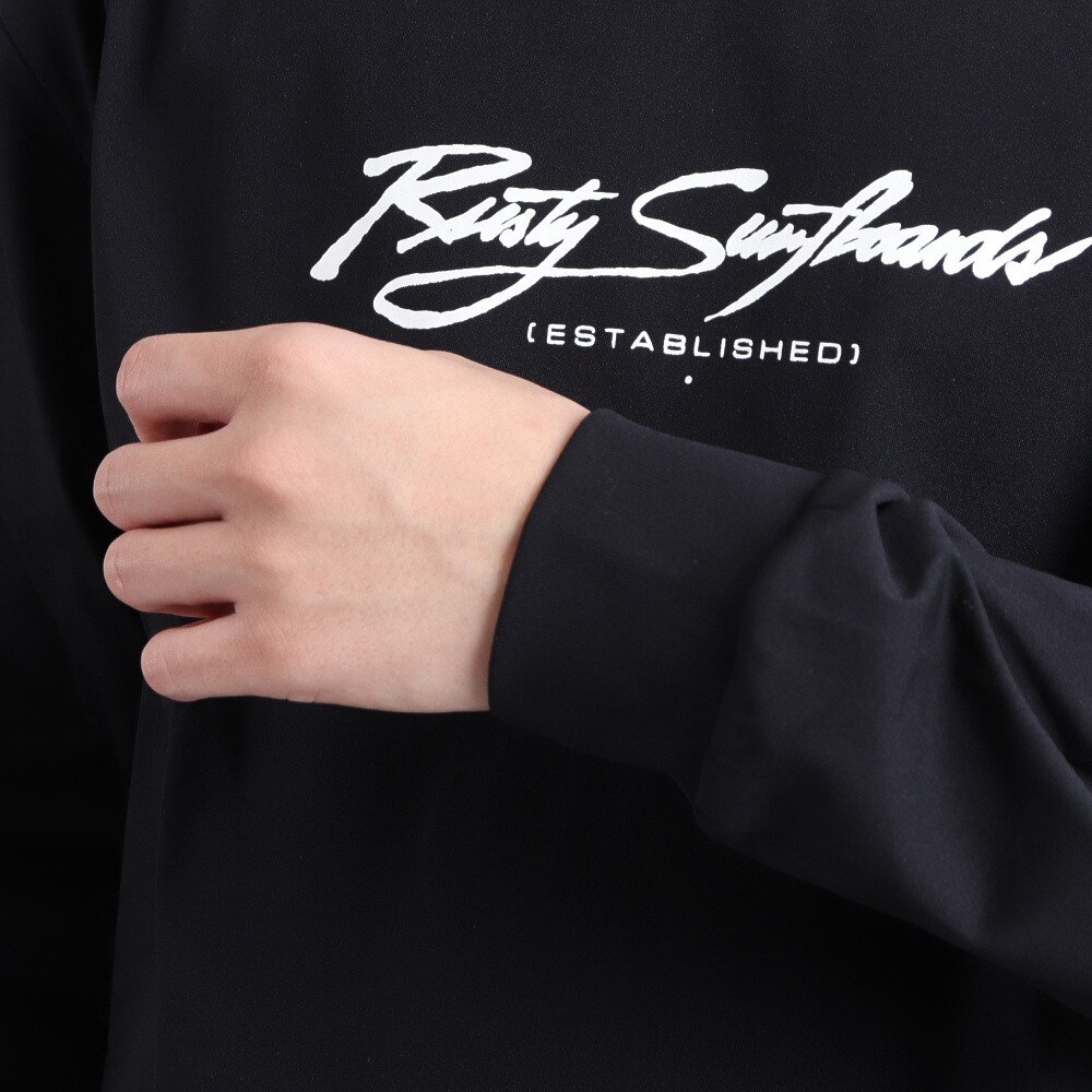 ラスティ（RUSTY）（メンズ）バックロゴ 長袖Tシャツ 932074BLK