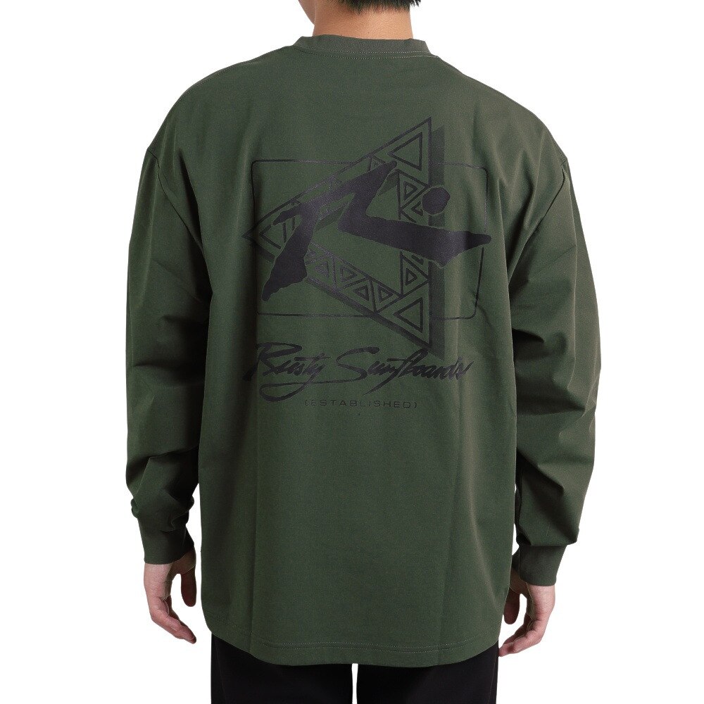 ラスティ（RUSTY）（メンズ）バックロゴ 長袖Tシャツ 932074KHA