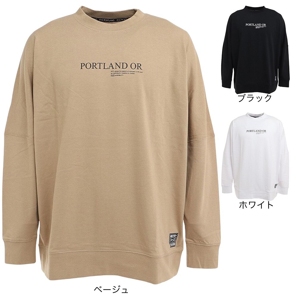 ライズ（RYZ）（メンズ）PORTLAND 長袖Ｔシャツ RZ10CD22FW5001 BLK