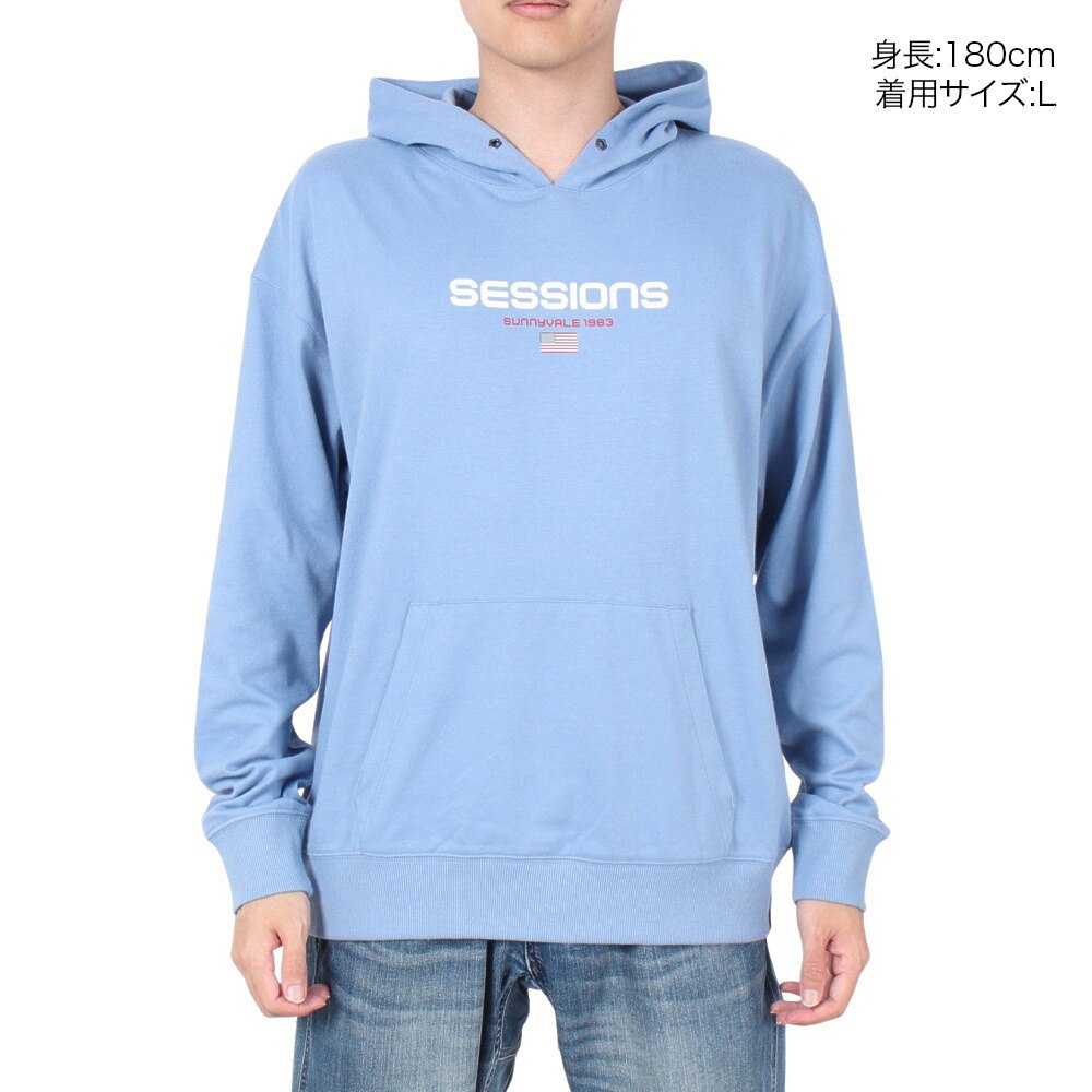 SESSIONS（メンズ）FLAG 長袖パーカー 227188 LBLU