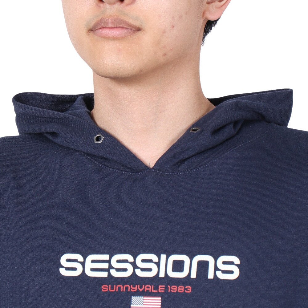 SESSIONS（メンズ）FLAG 長袖パーカー 227188 NVY