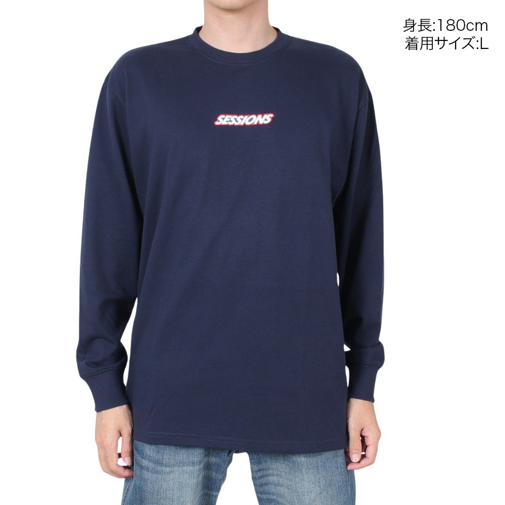 セッションズ（SESSIONS）（メンズ）90S ロゴ長袖Tシャツ 227189 NVY