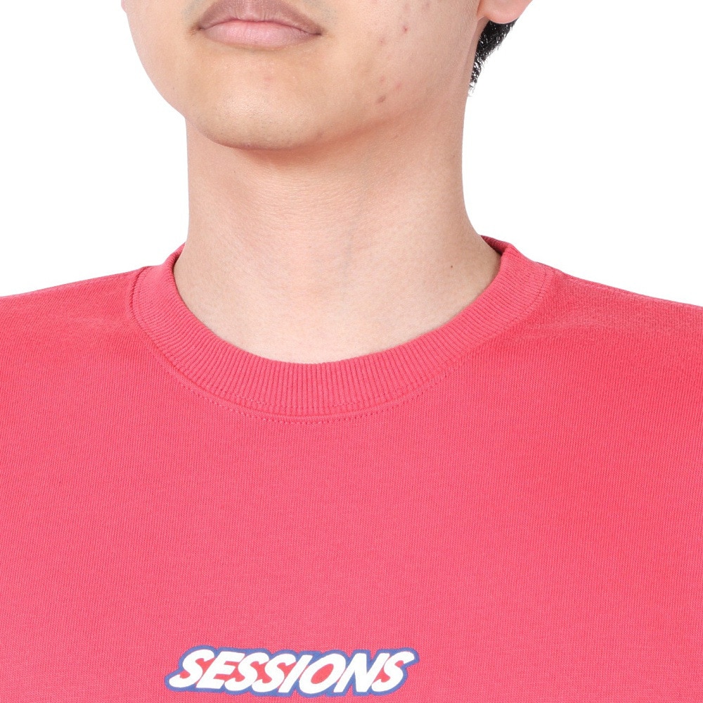 SESSIONS（メンズ）90S ロゴ長袖Ｔシャツ 227189 RED