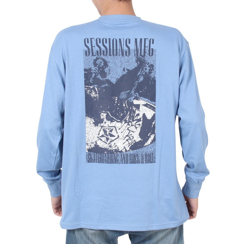 SESSIONS（メンズ）SKATE PHOTO 長袖Ｔシャツ 227191 LBLU