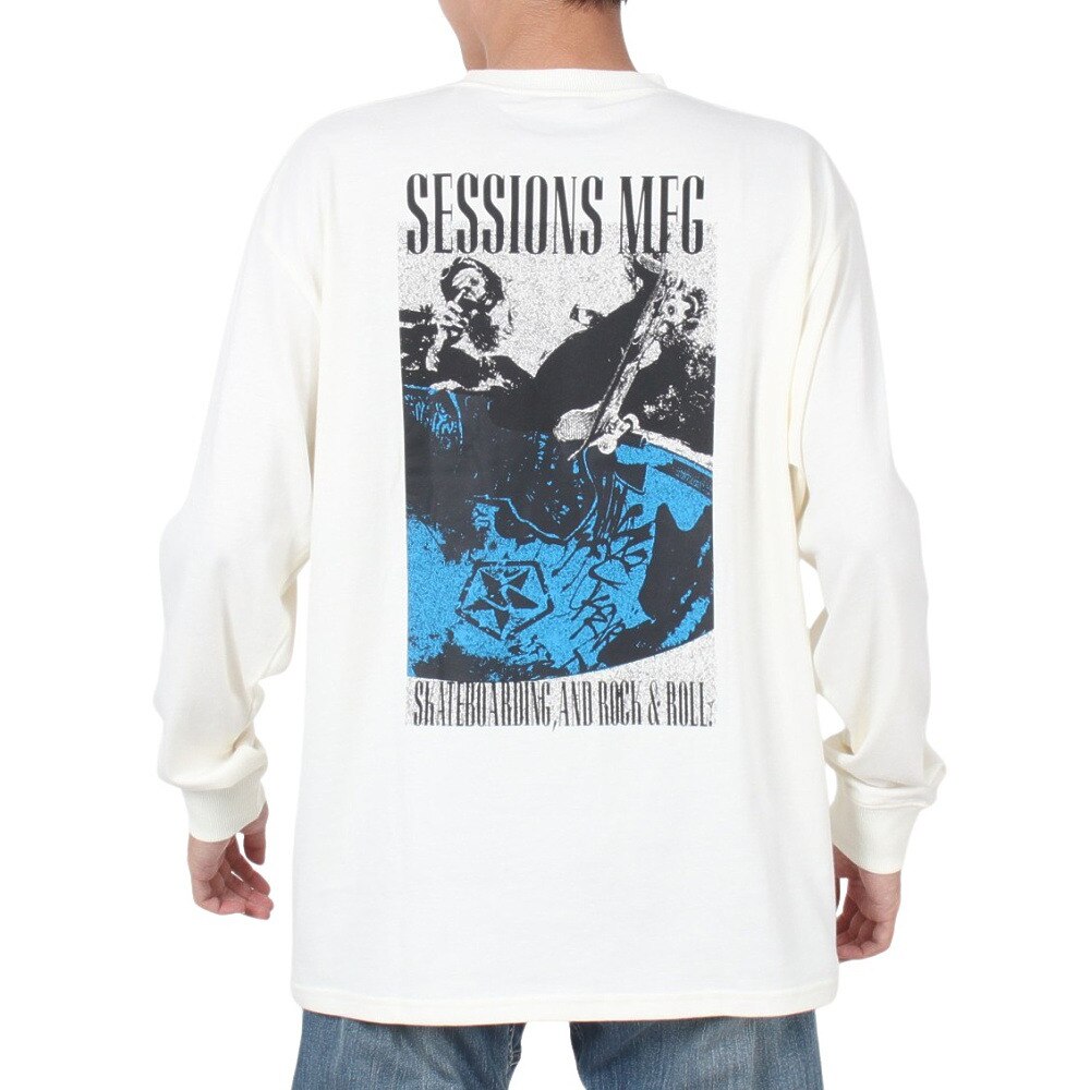SESSIONS（メンズ）SKATE PHOTO 長袖Ｔシャツ 227191 WHT