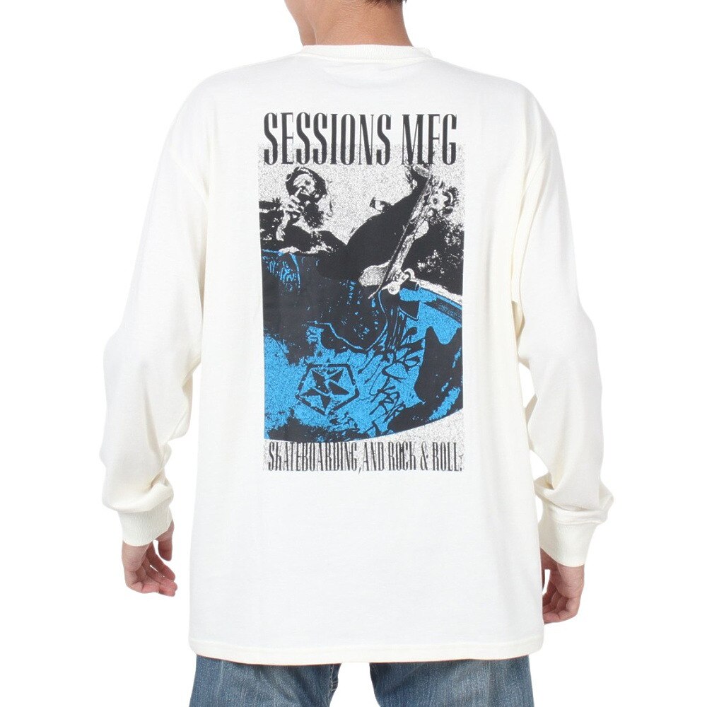 セッションズ（SESSIONS）（メンズ）SKATE PHOTO 長袖Tシャツ 227191 WHT