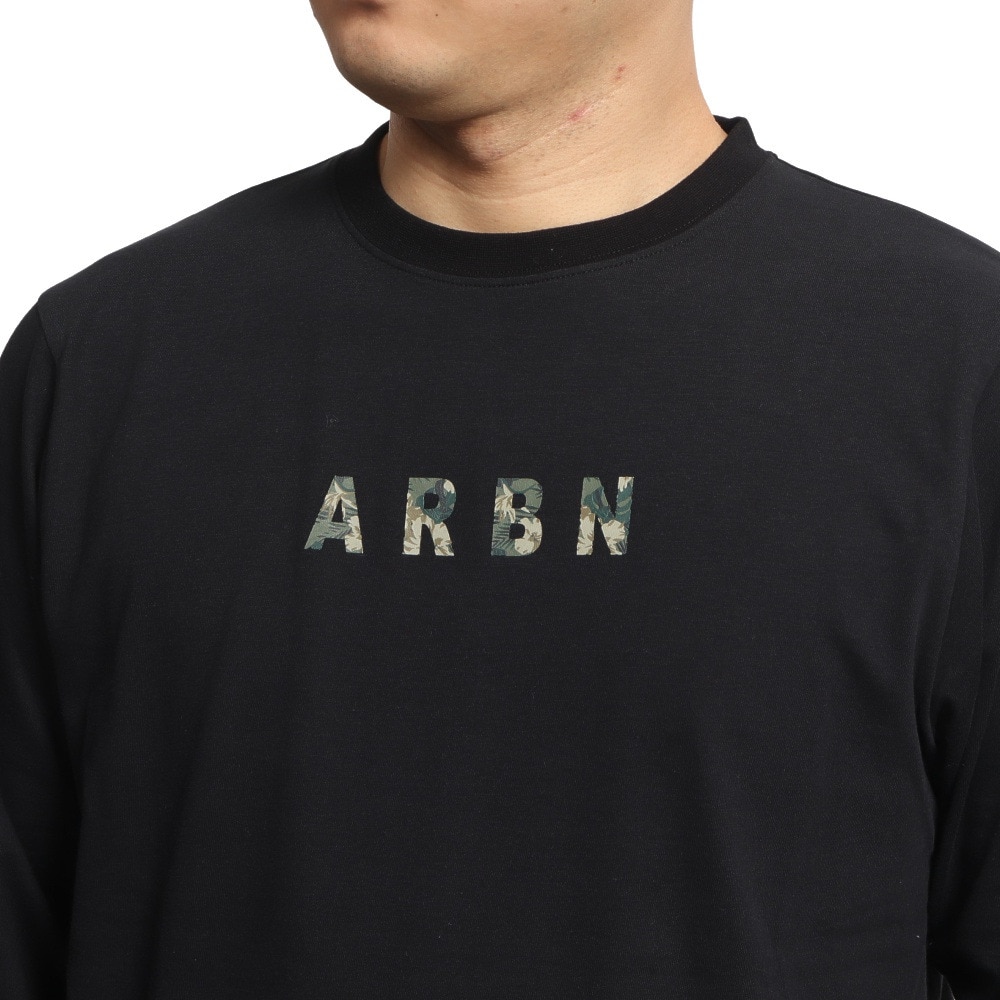 エアボーン（ARBN）（メンズ）長袖Tシャツ バックプリン AB2022AWMAPP008BLK