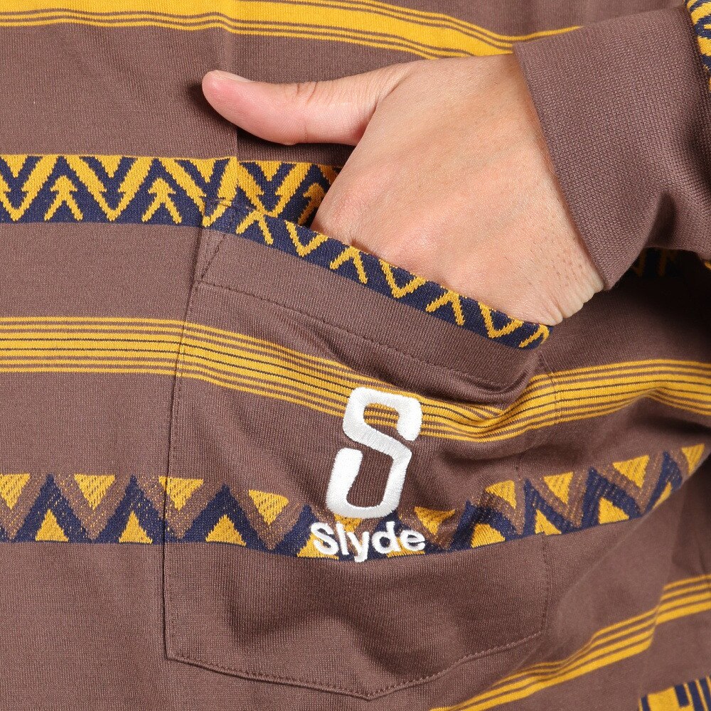 SLYDE（SLYDE）（メンズ）長袖 Border Tシャツ SL2022AWMAPP009BRN