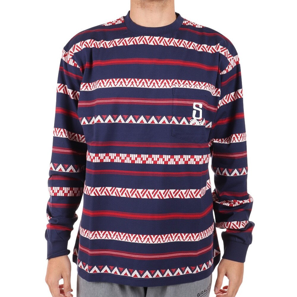 SLYDE（SLYDE）（メンズ）長袖 Border Tシャツ SL2022AWMAPP009NVY