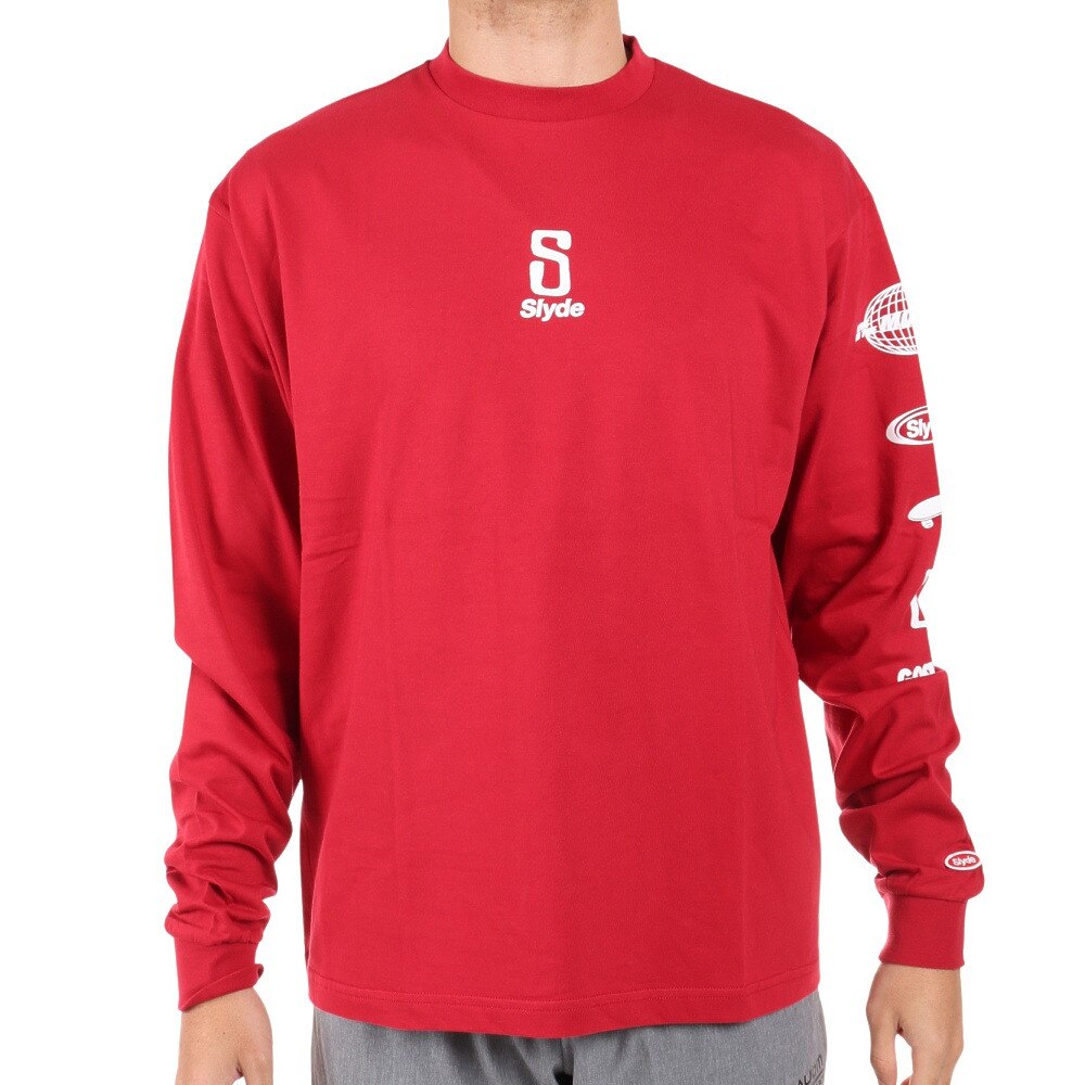 SLYDE（SLYDE）（メンズ）長袖 Arm GPPrint Tシャツ SL2022AWMAPP011RED